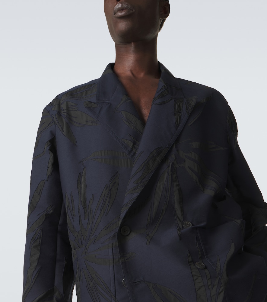  Dries Van Noten Dries Van Noten Cotton-blend Jacquard Blazer 