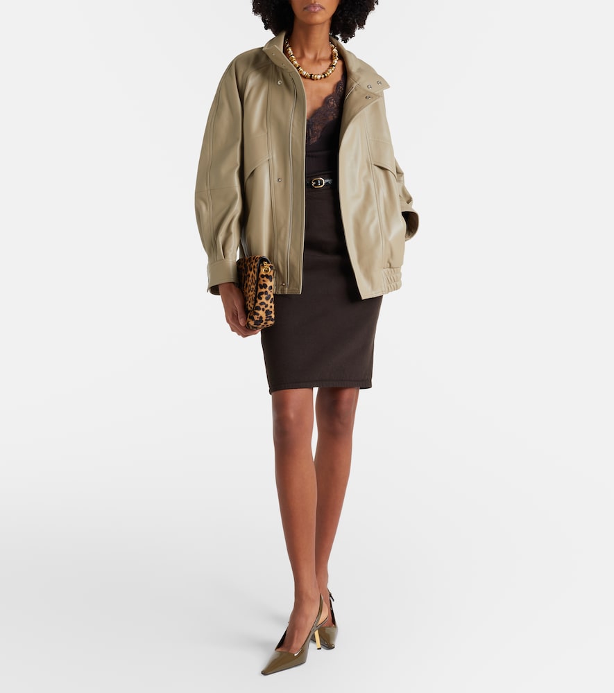 Nour Hammour Ariste leather bomber jacket