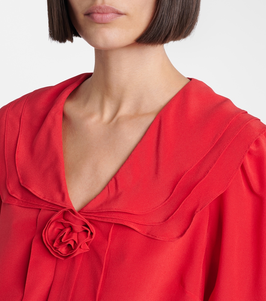 Emelin Floral-Appliqué Blouse