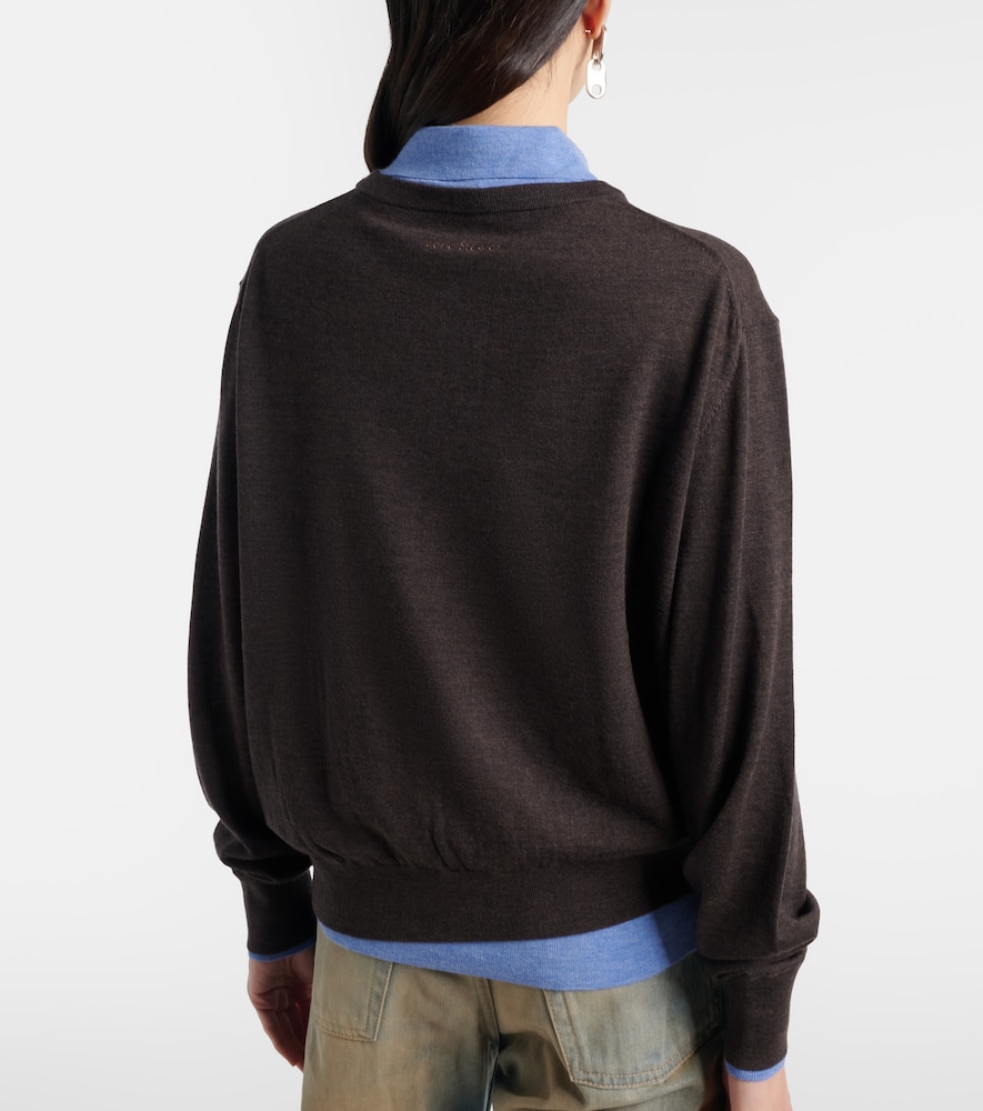  Acne Studios Acne Studios Layered Wool Polo Sweater 