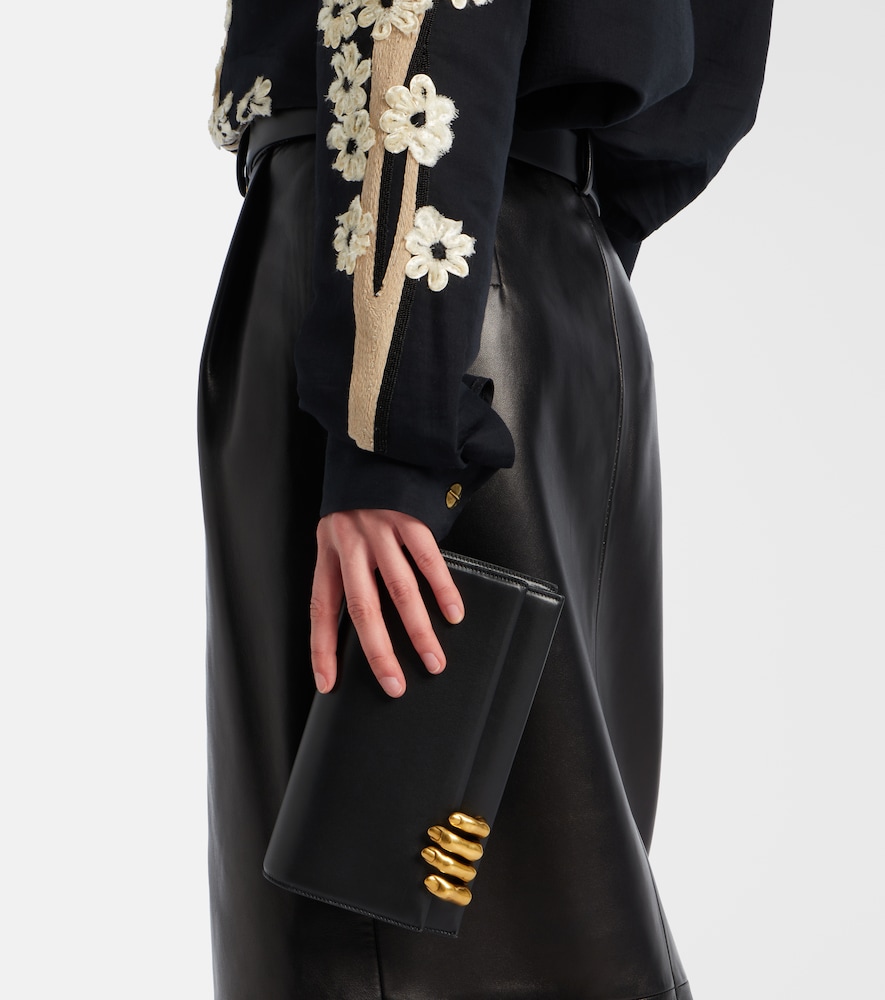 Khaite Hand leather clutch