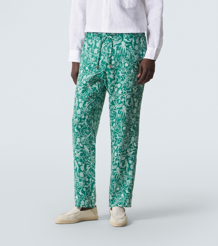  Kiton Kiton Bedruckte Hose Aus Leinen 