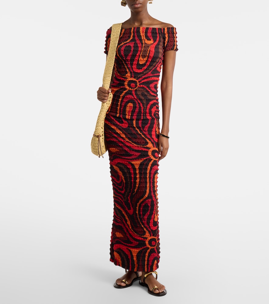  Pucci Pucci Occhi Smocked Maxi Skirt 