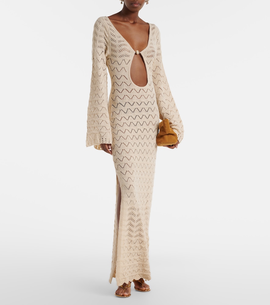 Bananhot Rey crochet cotton-blend maxi dress
