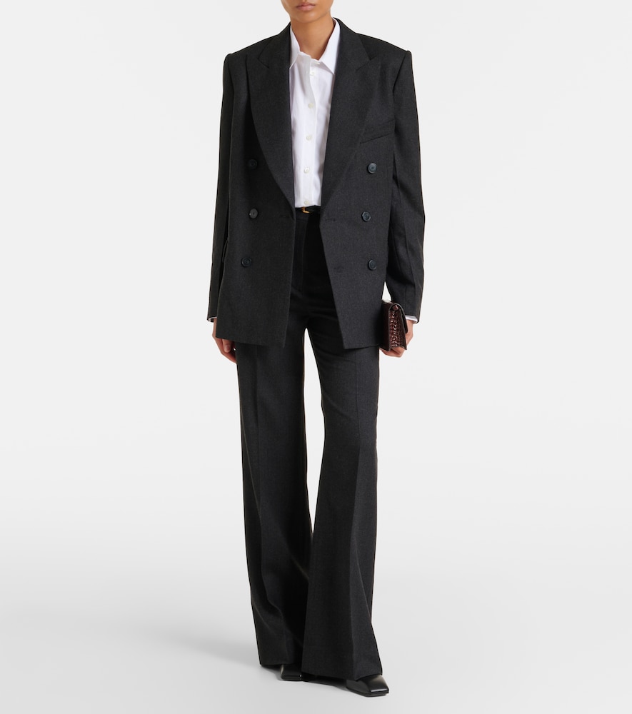  Victoria Beckham Victoria Beckham Alina Virgin Wool Flared Pants 
