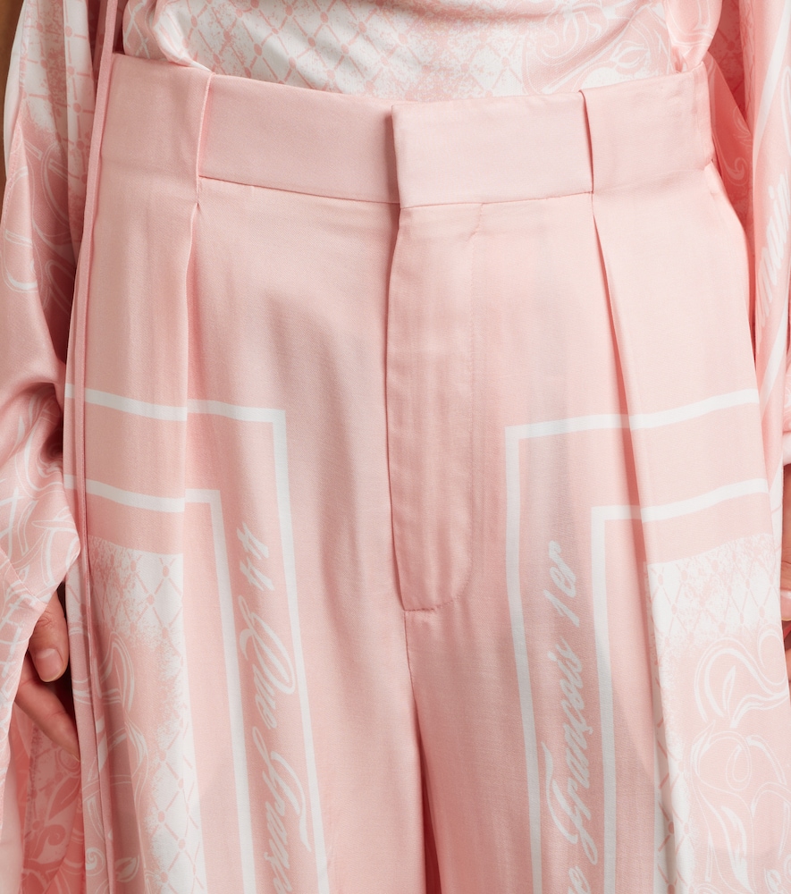  Balmain Balmain Printed Satin Palazzo Pants 