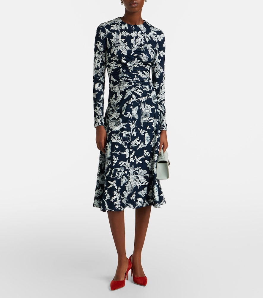  Erdem Erdem Floral Ruched Midi Dress 
