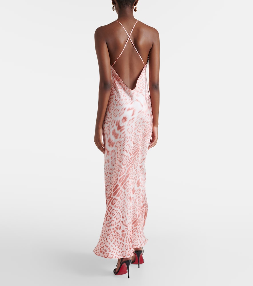 Roberto Cavalli Leopard-print silk satin dress | Thumbnail 3
