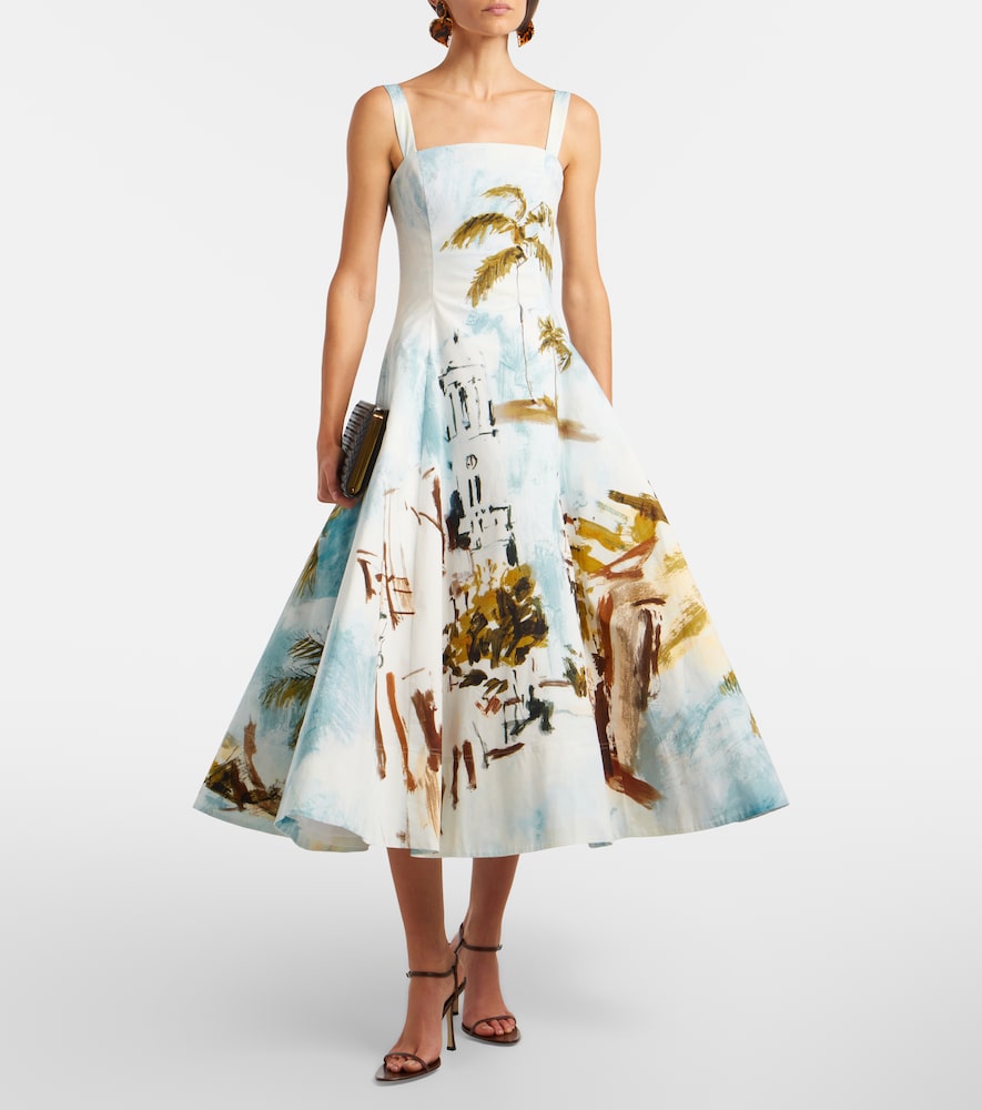  Oscar De La Renta Oscar De La Renta Midikleid Aus Popeline 