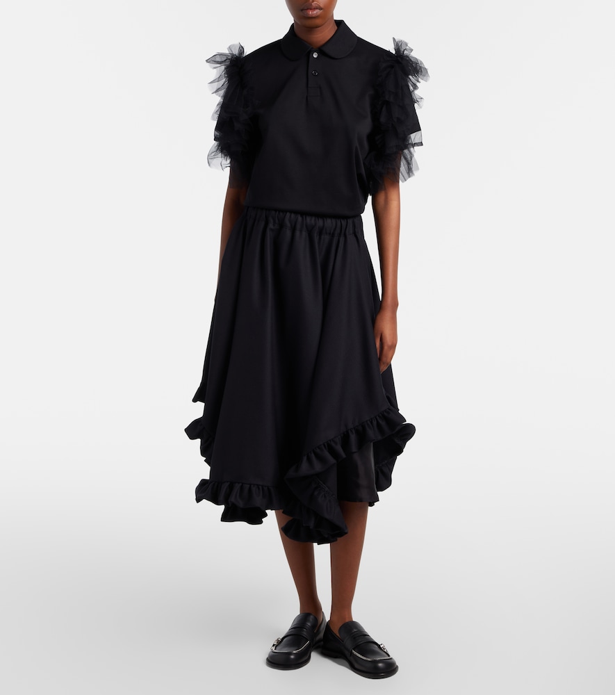 Ruffled Tiered Midi