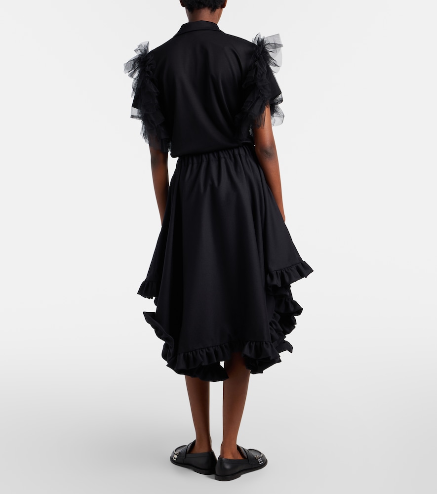 Ruffled Tiered Midi