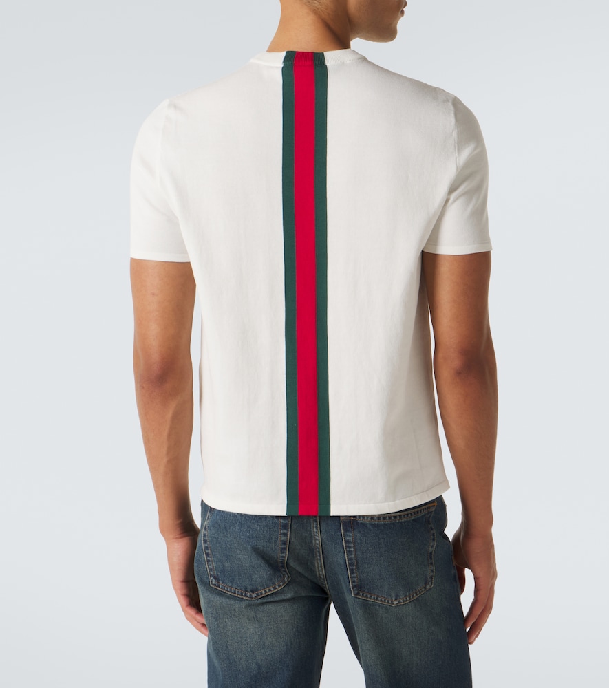 Web Stripe Cotton T-Shirt