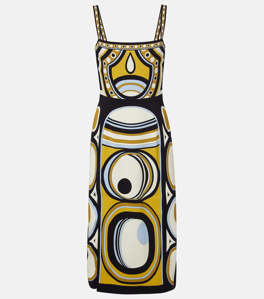 La DoubleJ Buy Me A Martini printed satin midi dress | Thumbnail 6