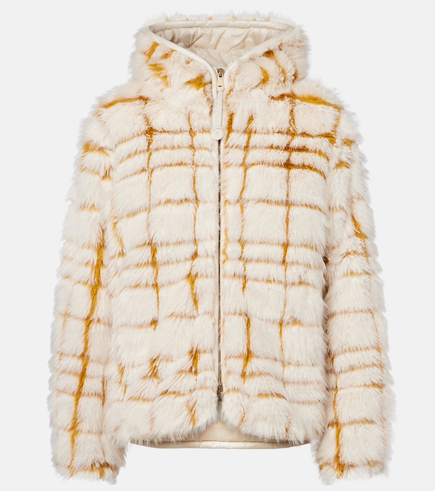 Moncler Women's Beige Pluvier Checked Jacket UK Size 12 - Mytheresa