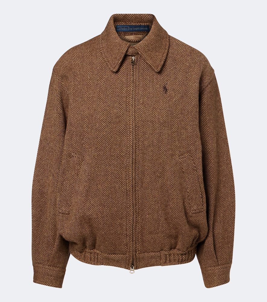 Polo Ralph Lauren Veste blouson en laine chevrons 645$