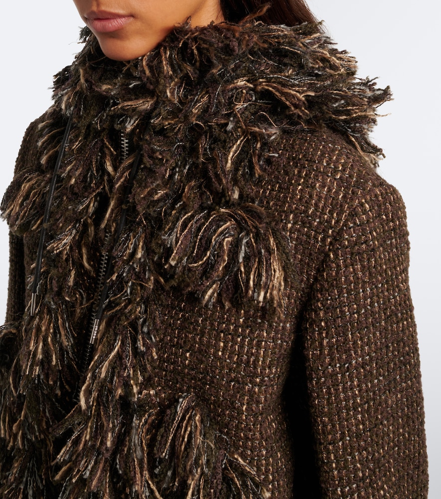 Fringed Wool-Blend Tweed Jacket