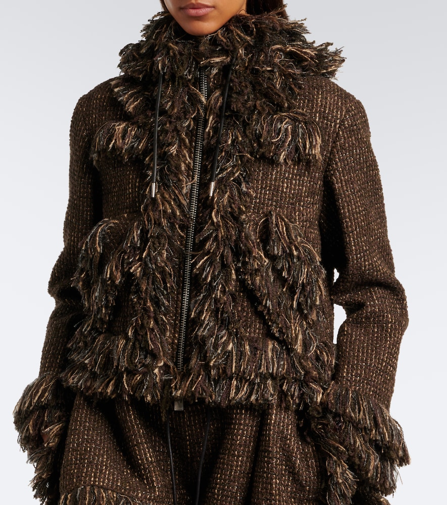 Fringed Wool-Blend Tweed Jacket