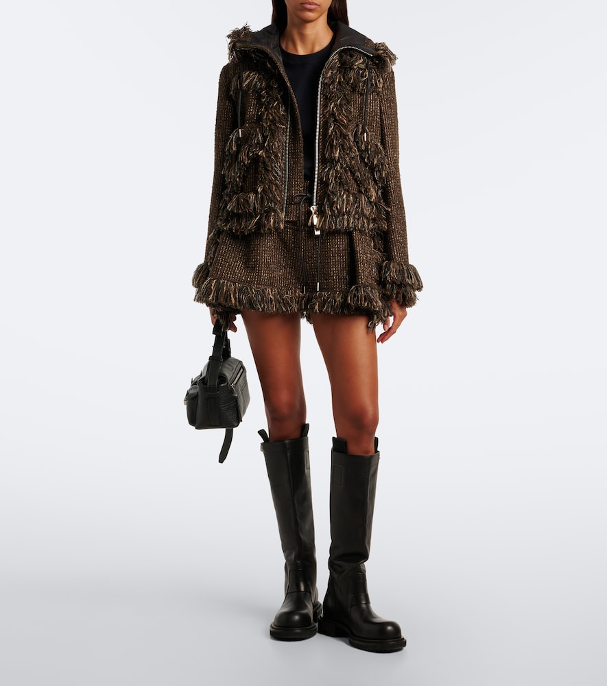 Fringed Wool-Blend Tweed Jacket