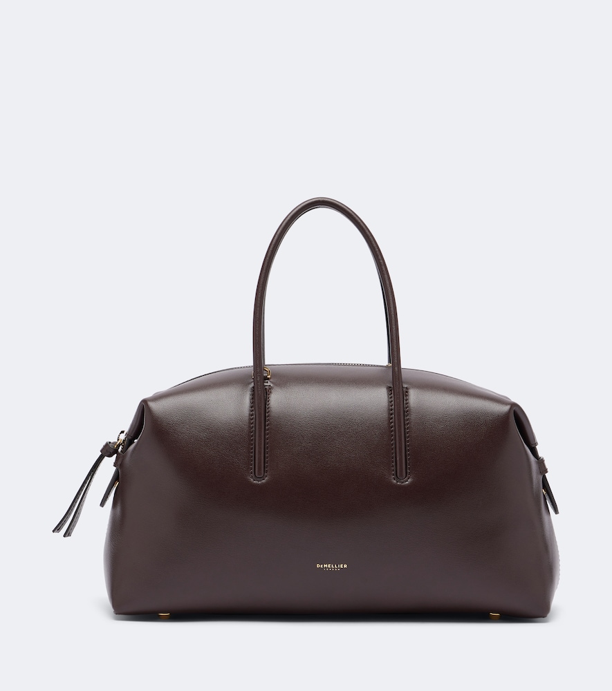 Demellier Stockholm Midi Leather Top-handle Bag In Burgundy