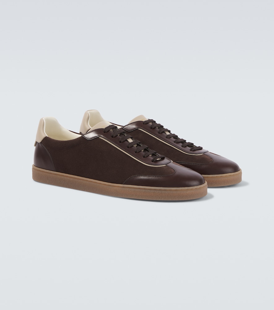 Sneakers aus Veloursleder und Leder