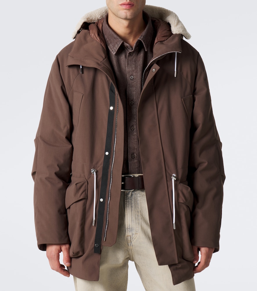 Beverin Teddy-Trimmed Hooded Down Jacket