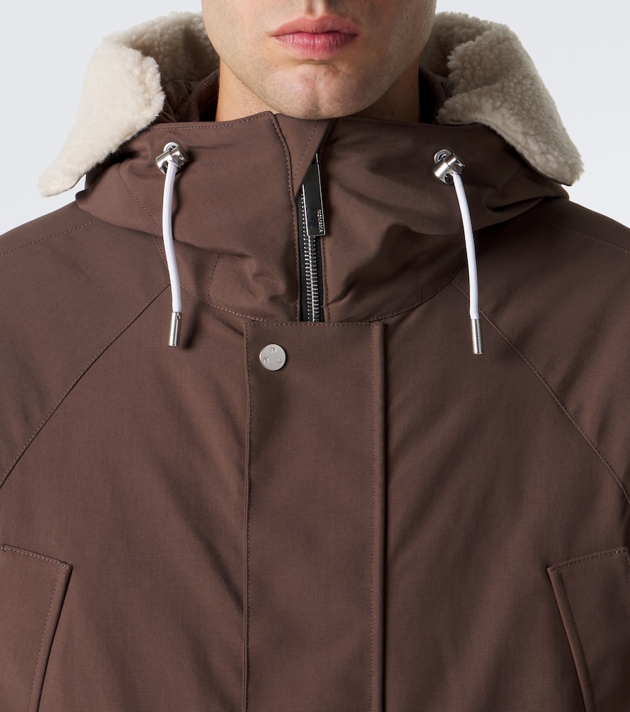 Beverin Teddy-Trimmed Hooded Down Jacket