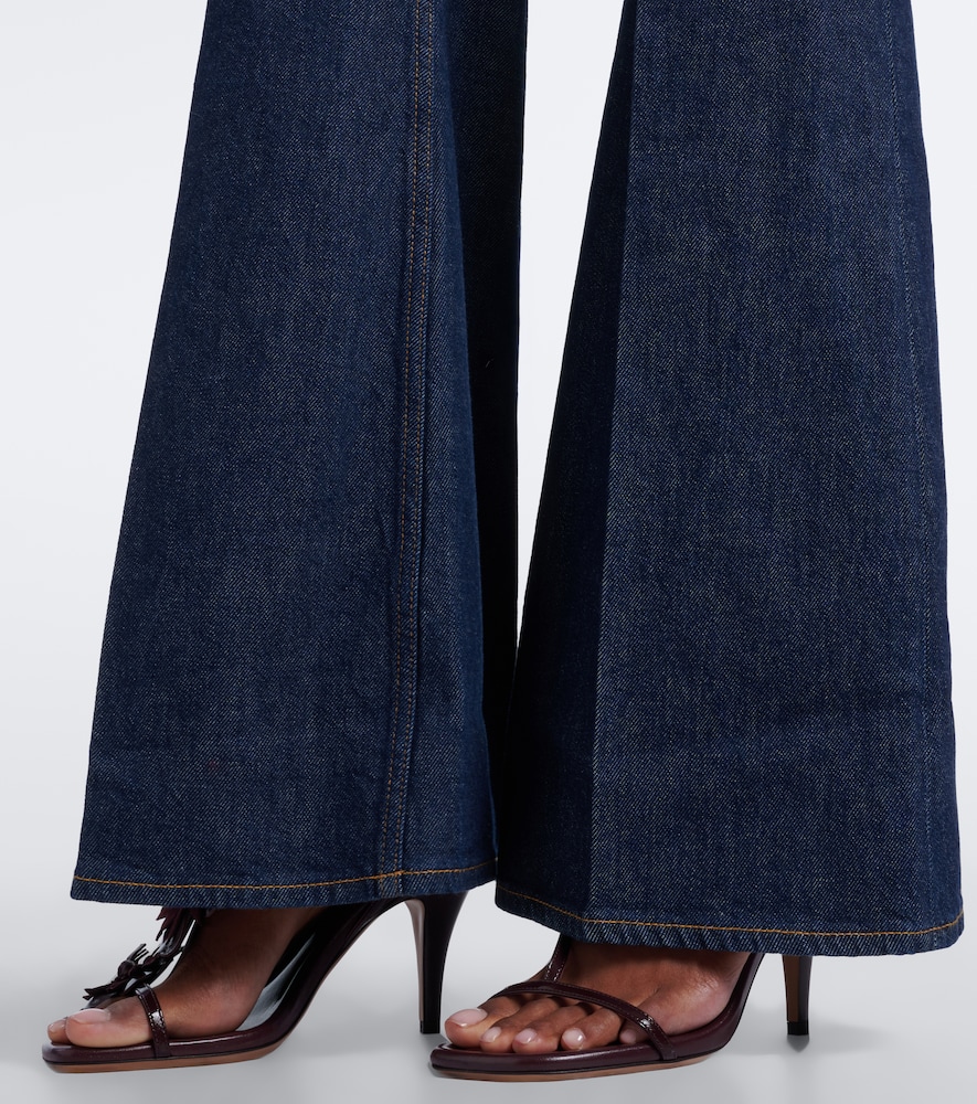 Embroidered Flared Jeans