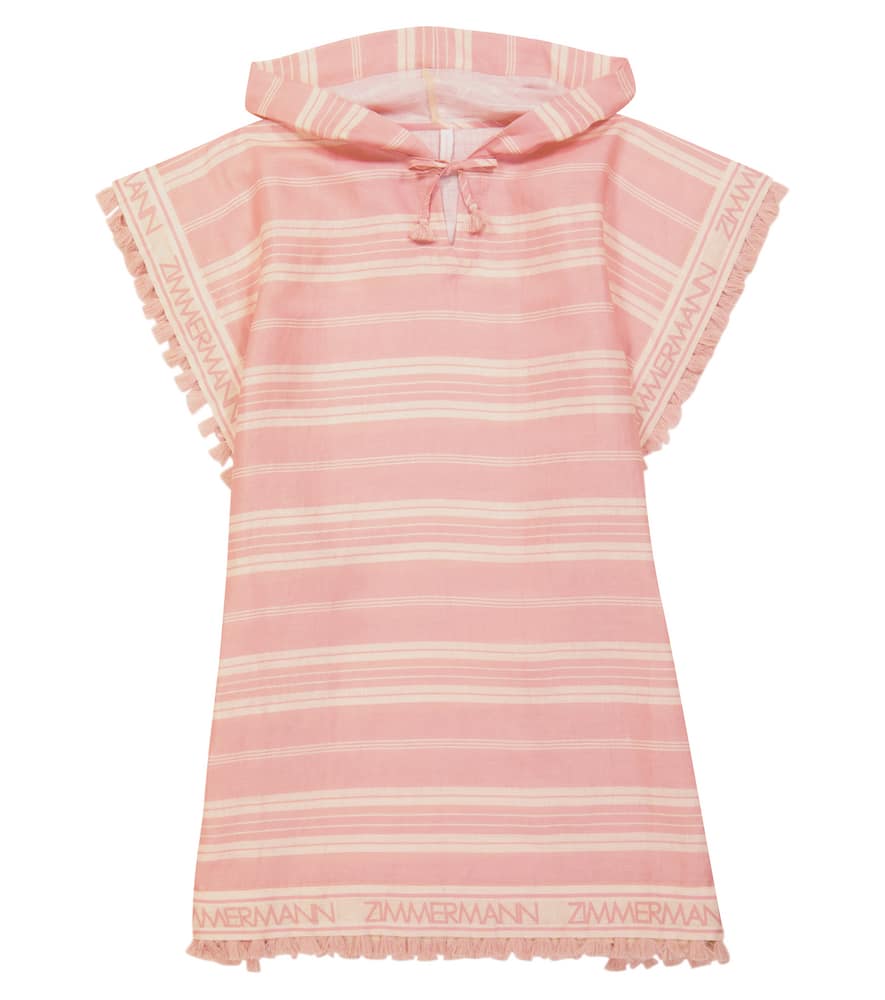 Zimmermann Kids Andie hooded linen poncho