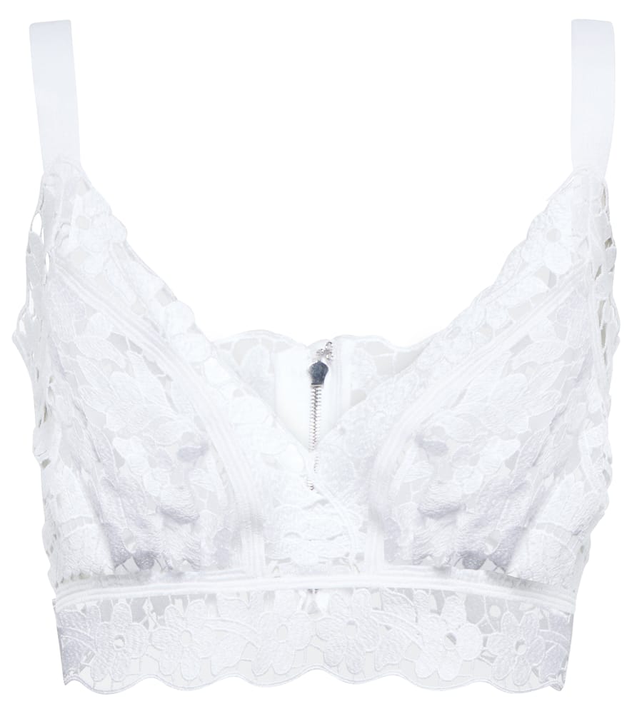 Dolce & Gabbana Linen-blend lace bralette