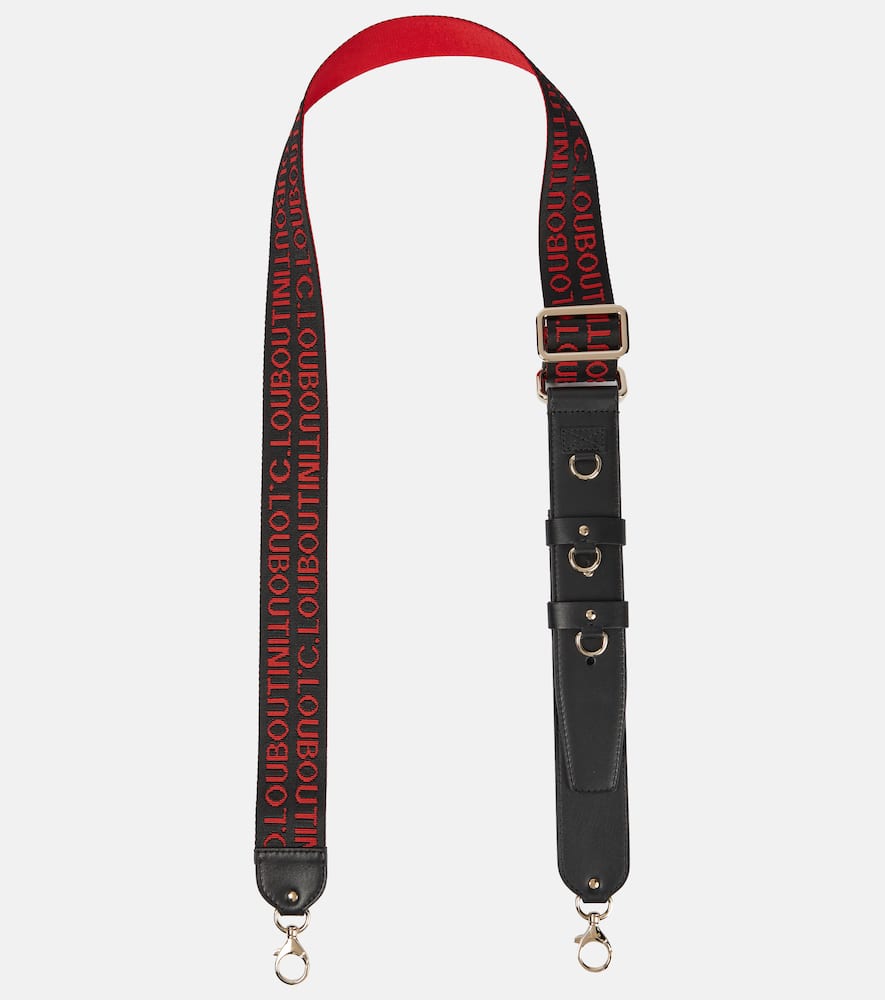 Christian Louboutin Leather-trimmed shoulder strap