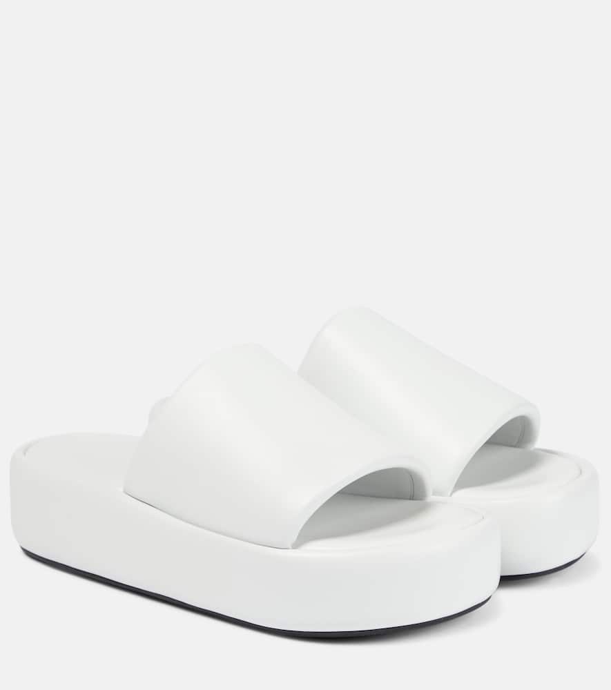 white balenciaga slides