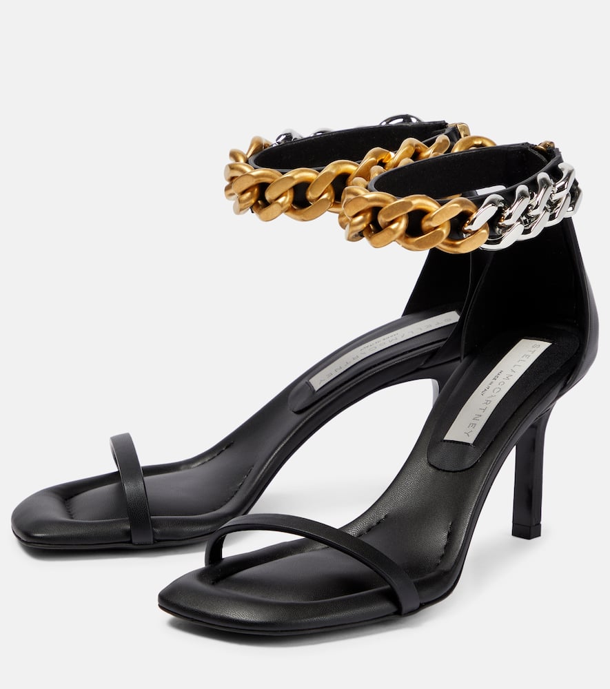 Shop Stella Mccartney Falabella High Sandals In Black