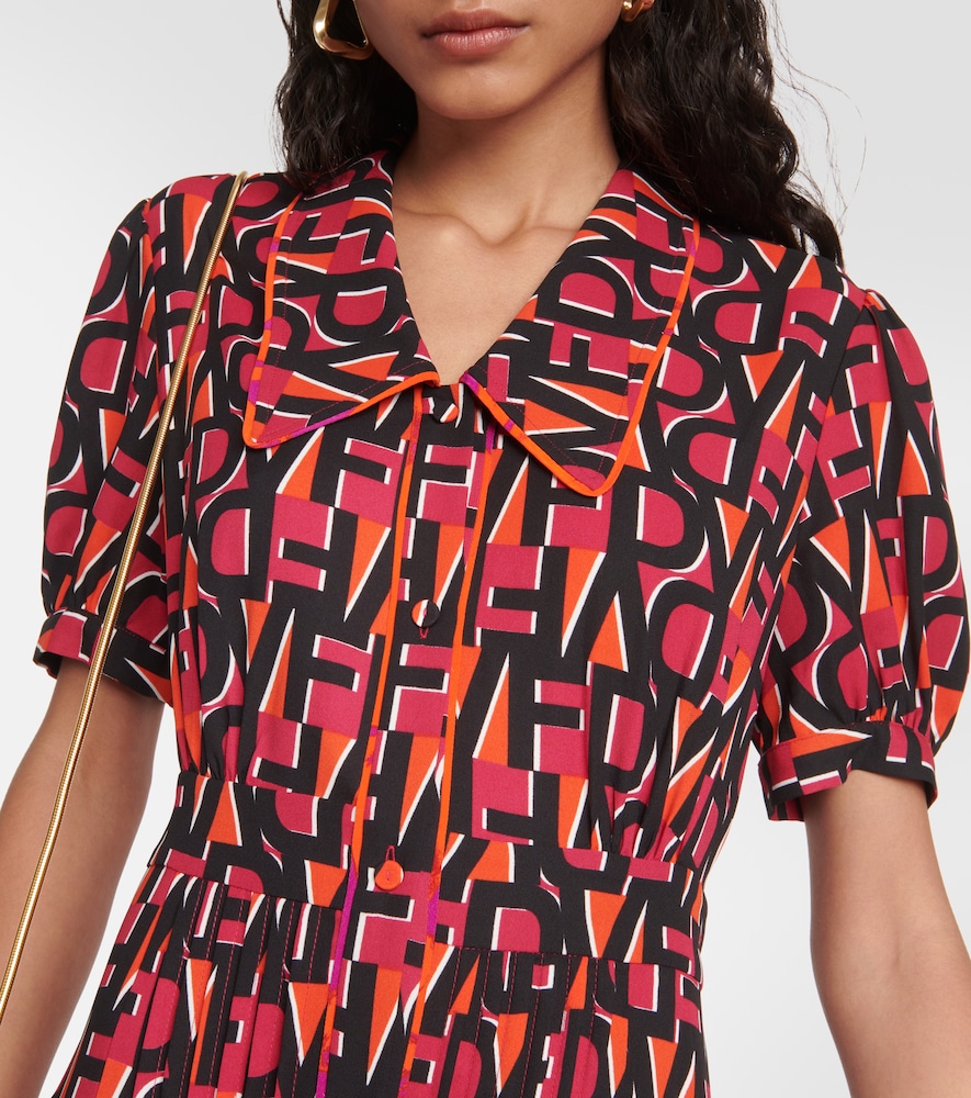  Diane Von Furstenberg Diane Von Furstenberg Darius Logo Minidress 