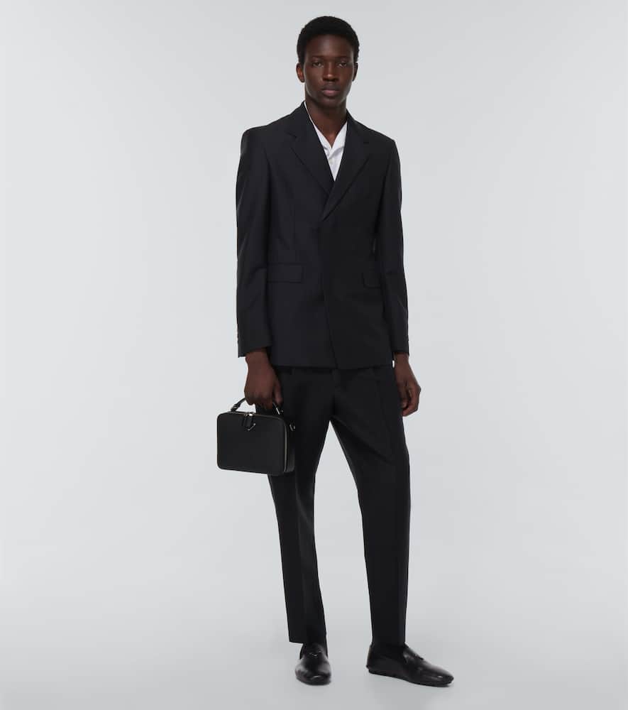 Prada Versatile Round Toe Suede Loafers In Nero