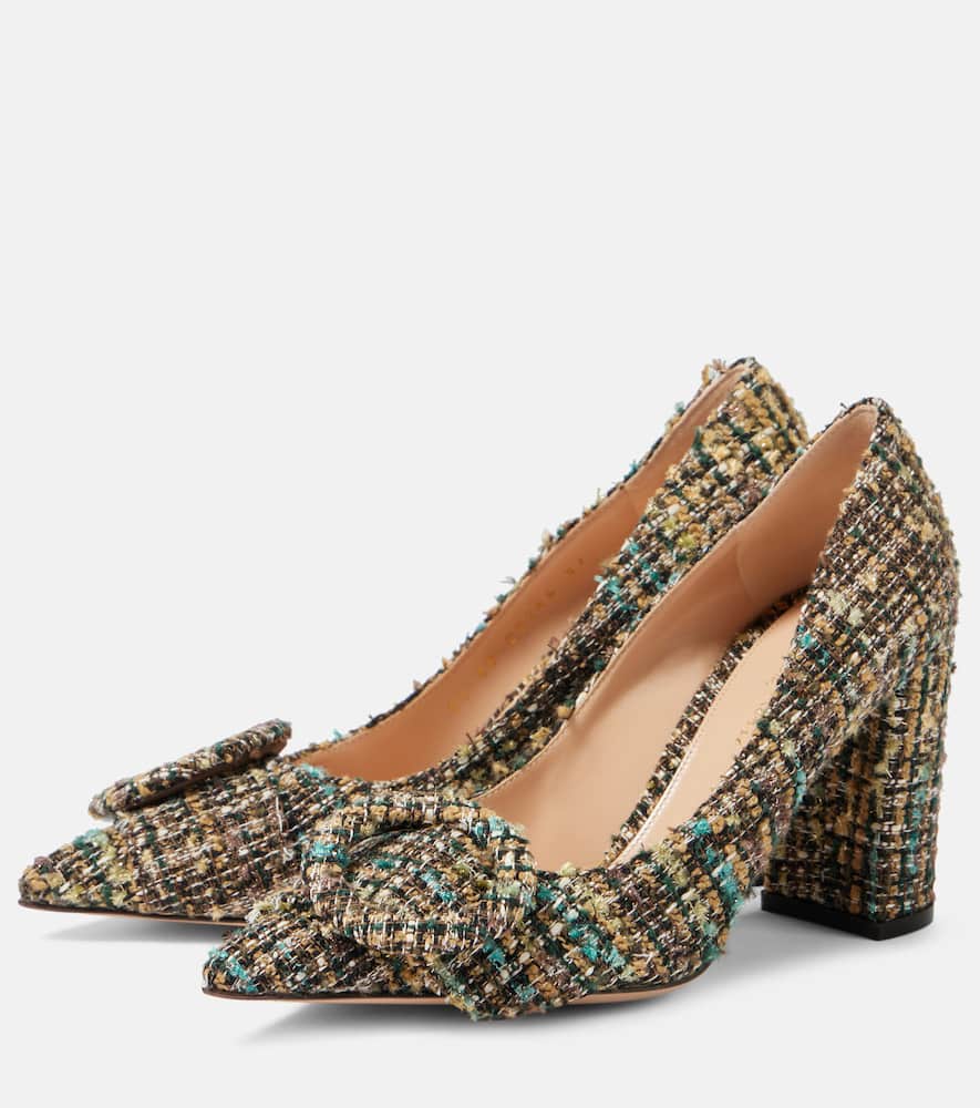 Gianvito Rossi 85 Tweed Pumps In Brown