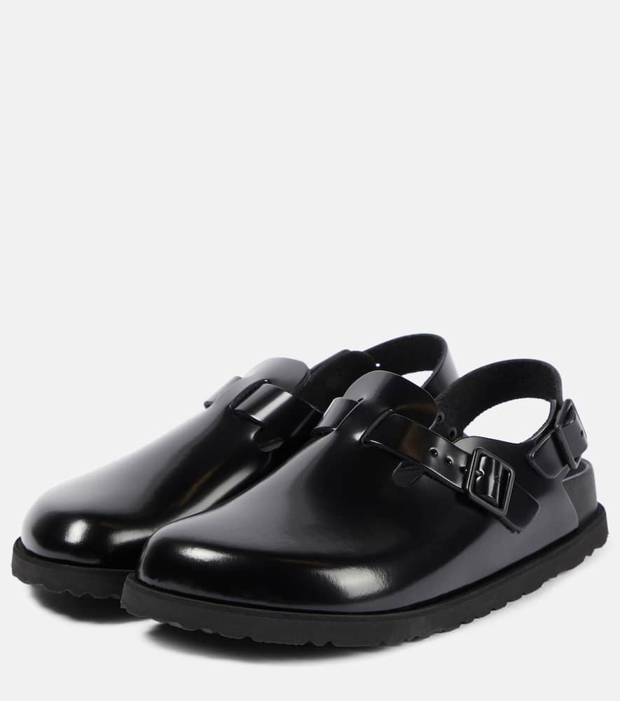 Shop Birkenstock 1774 Tokio Leather Mules In Black