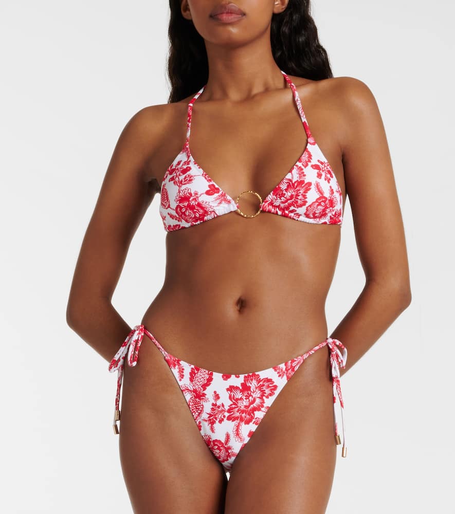 Shop Melissa Odabash Miami Floral Bikini Bottoms In Multicoloured