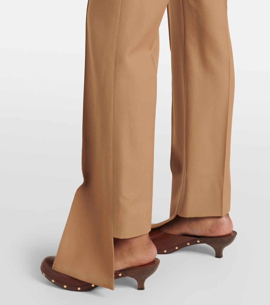  Chloe Chloé Gerade Mid-rise-hose Aus Wolle 