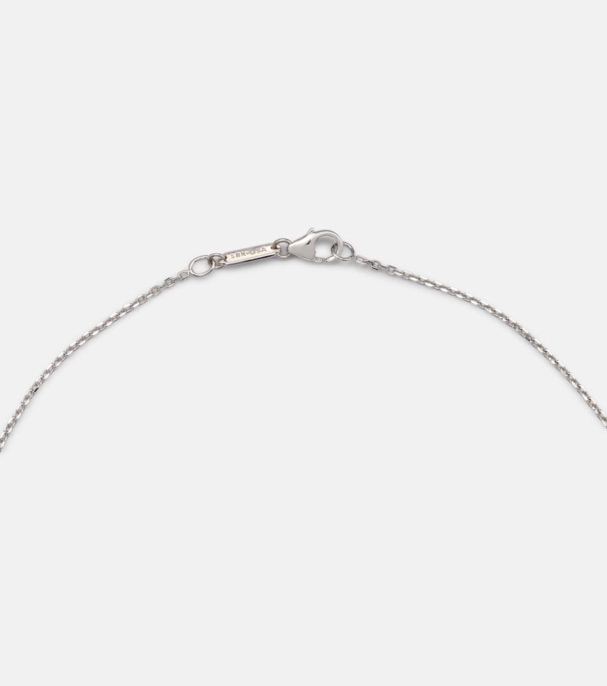 Suzanne Kalan 18kt White Gold Pendant Necklace With Diamonds In Silver