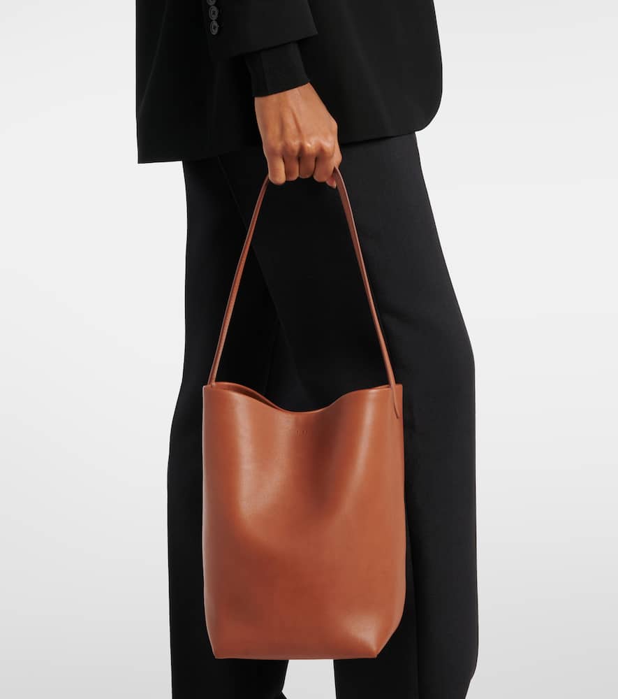 The Row Park N/s Medium Leather Tote Bag In Neutrals