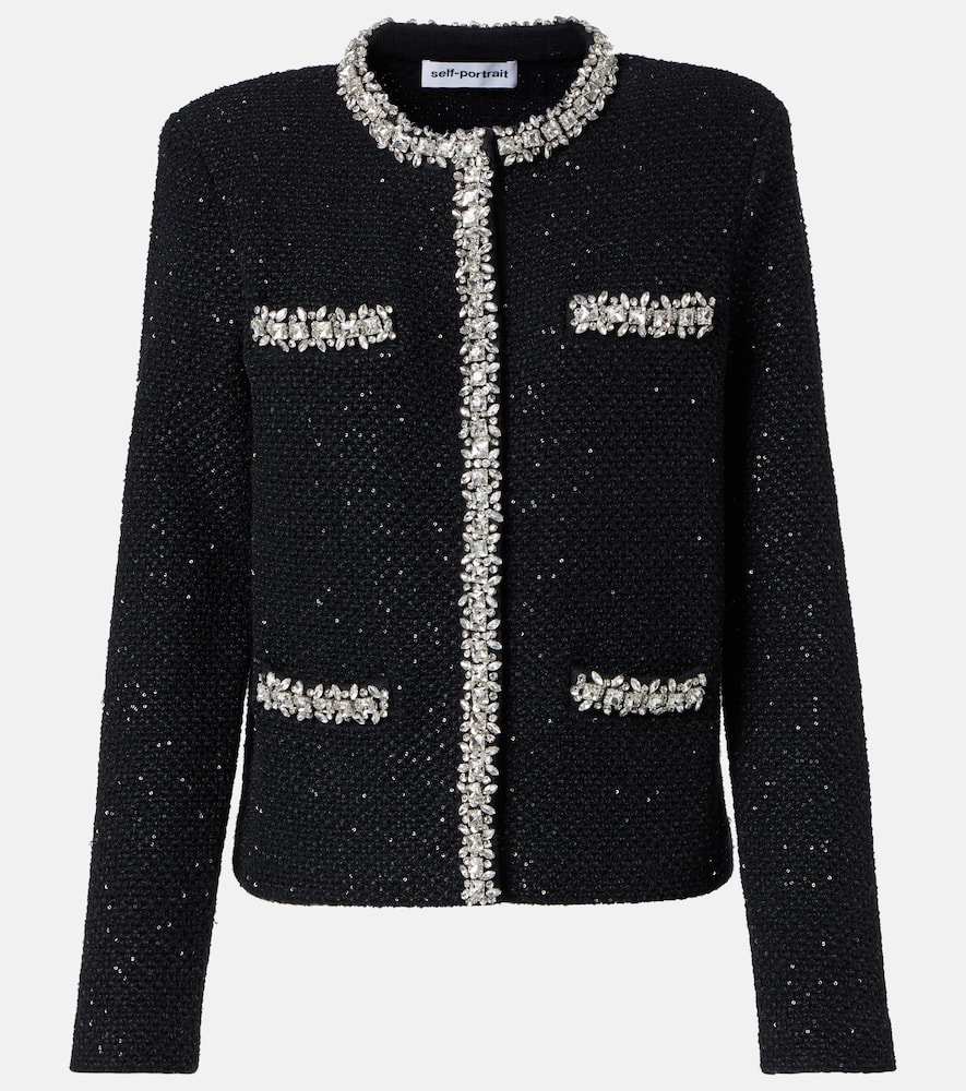 Sequined cotton-blend bouclé jacket