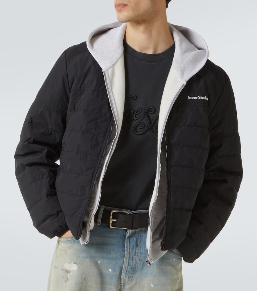 Acne Studios Technical Down Jacket In Schwarz