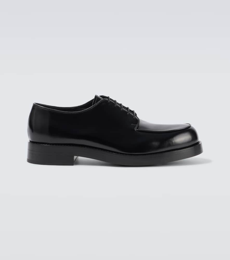 Brushed leather Derby shoes