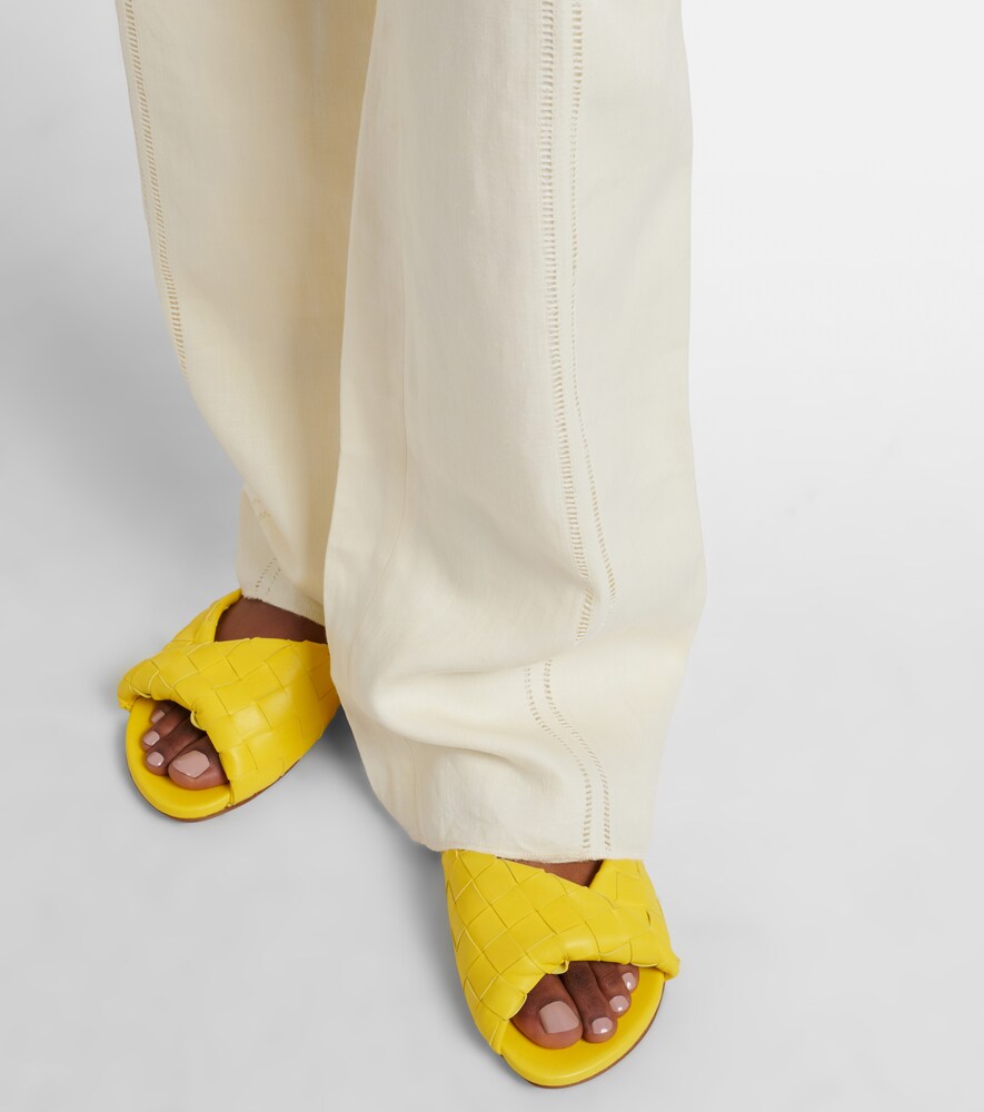 Bottega Veneta Blink Intrecciato leather slides