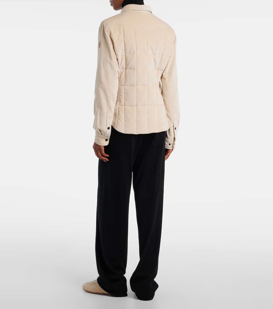 Moncler Nangy Quilted Cotton And Modal-blend Corduroy Down Jacket In Neutral