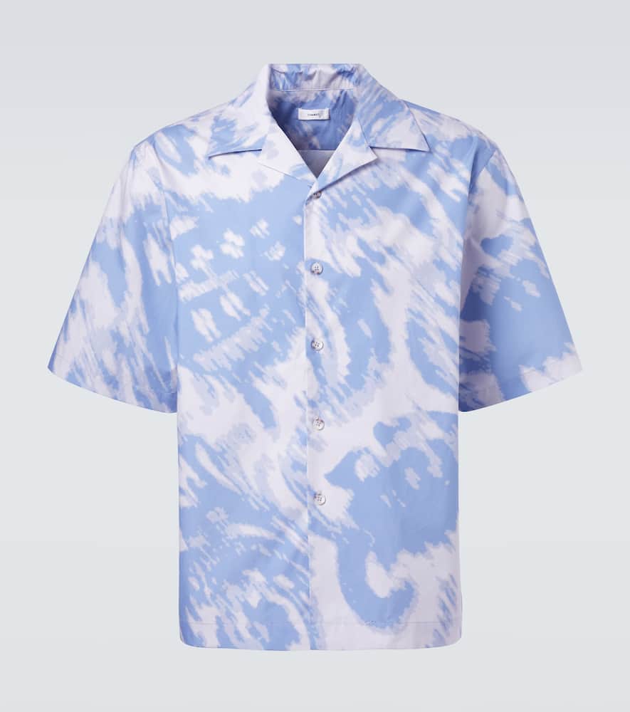 Printed cotton bowling shirt
