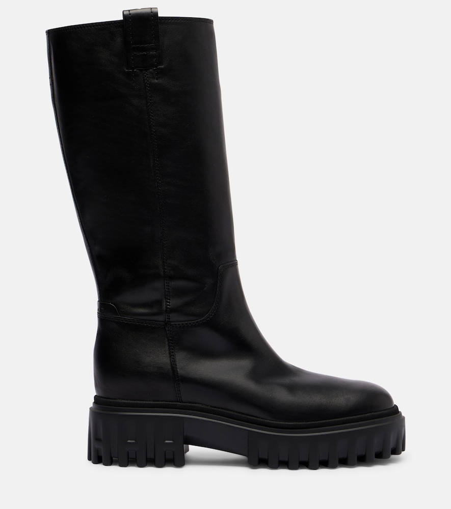 H700 Leather Mid-Calf Boots
