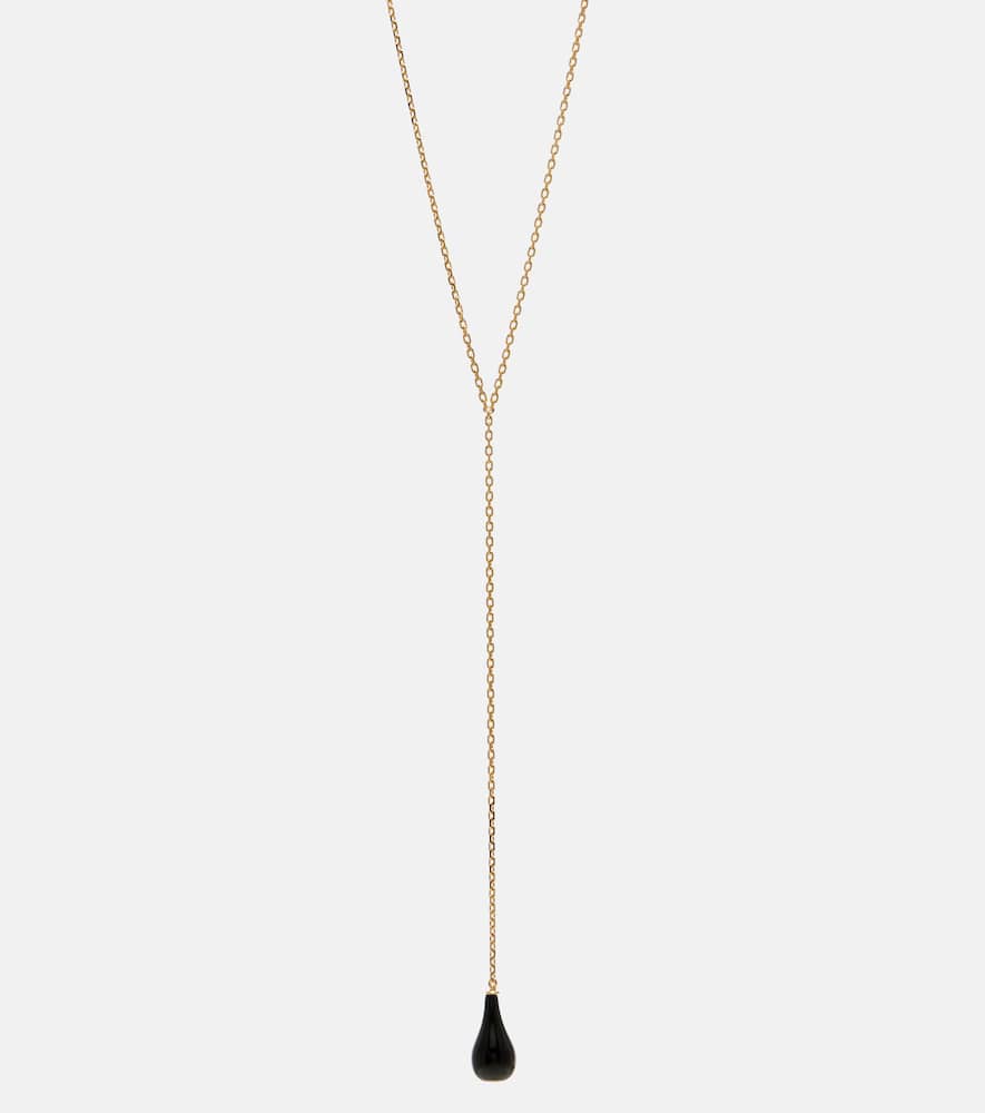 Onyx gold-plated necklace