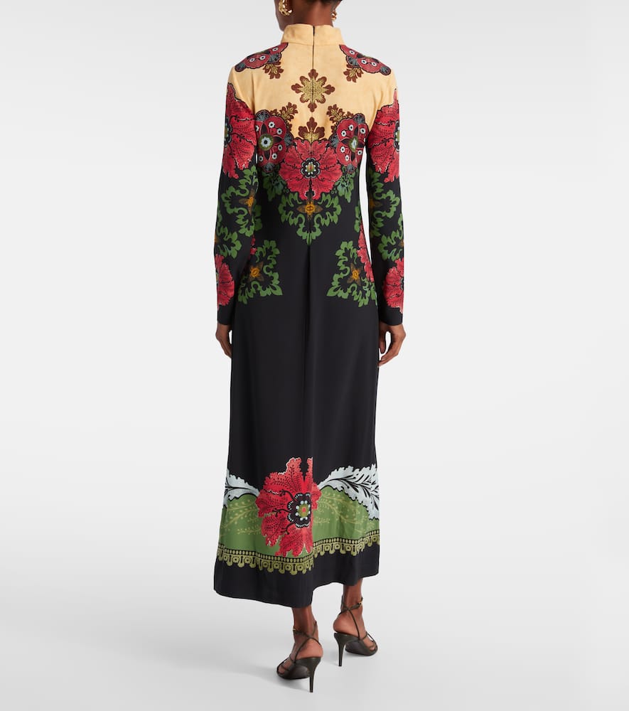 La Doublej Halle Printed Satin Maxi Dress In Multi
