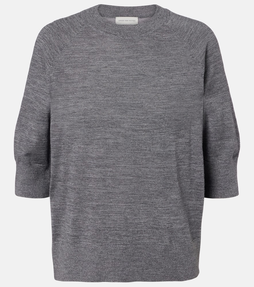 Dries Van Noten Pullover Aus Wolle In Gray